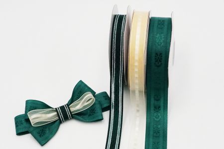 Набір плетеної стрічки в зелених тонах - Набір плетеної стрічки в зелених тонах